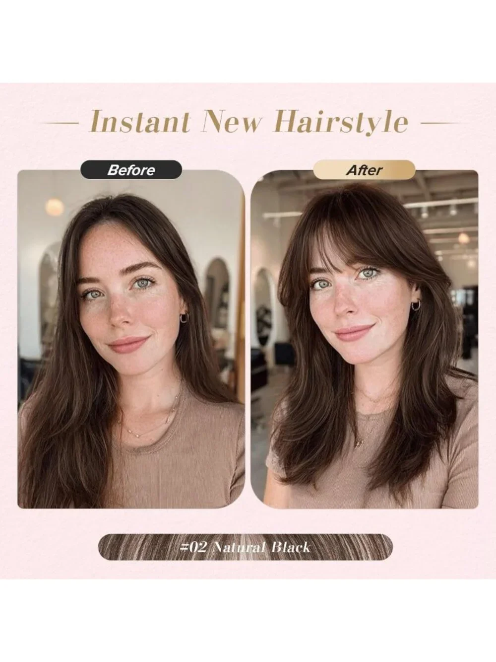 Seamless Clip-In Bangs for Natural Look, 10
